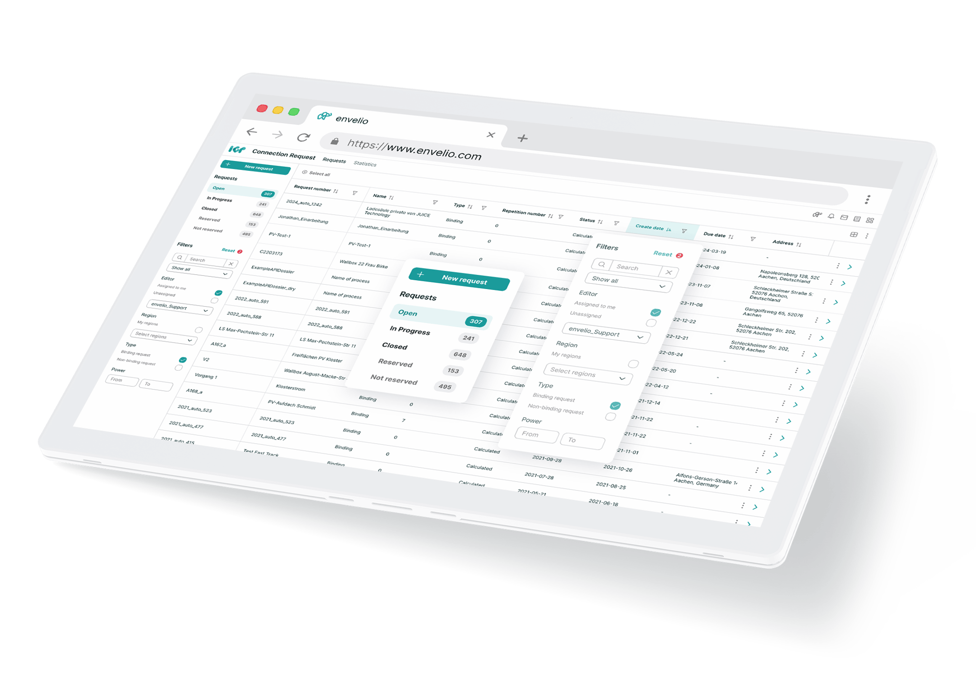 Connection Request application from envelio