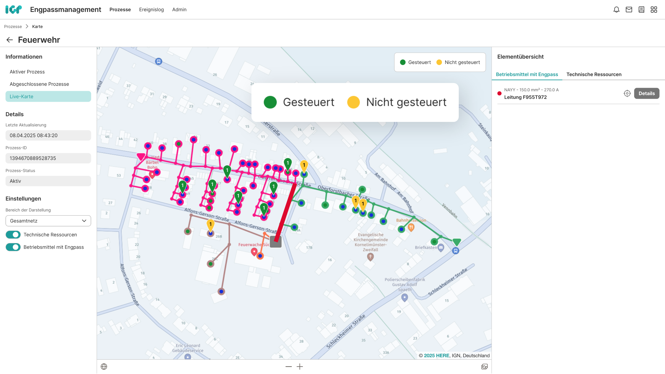 Engpassmanagement Anwendung von envelio