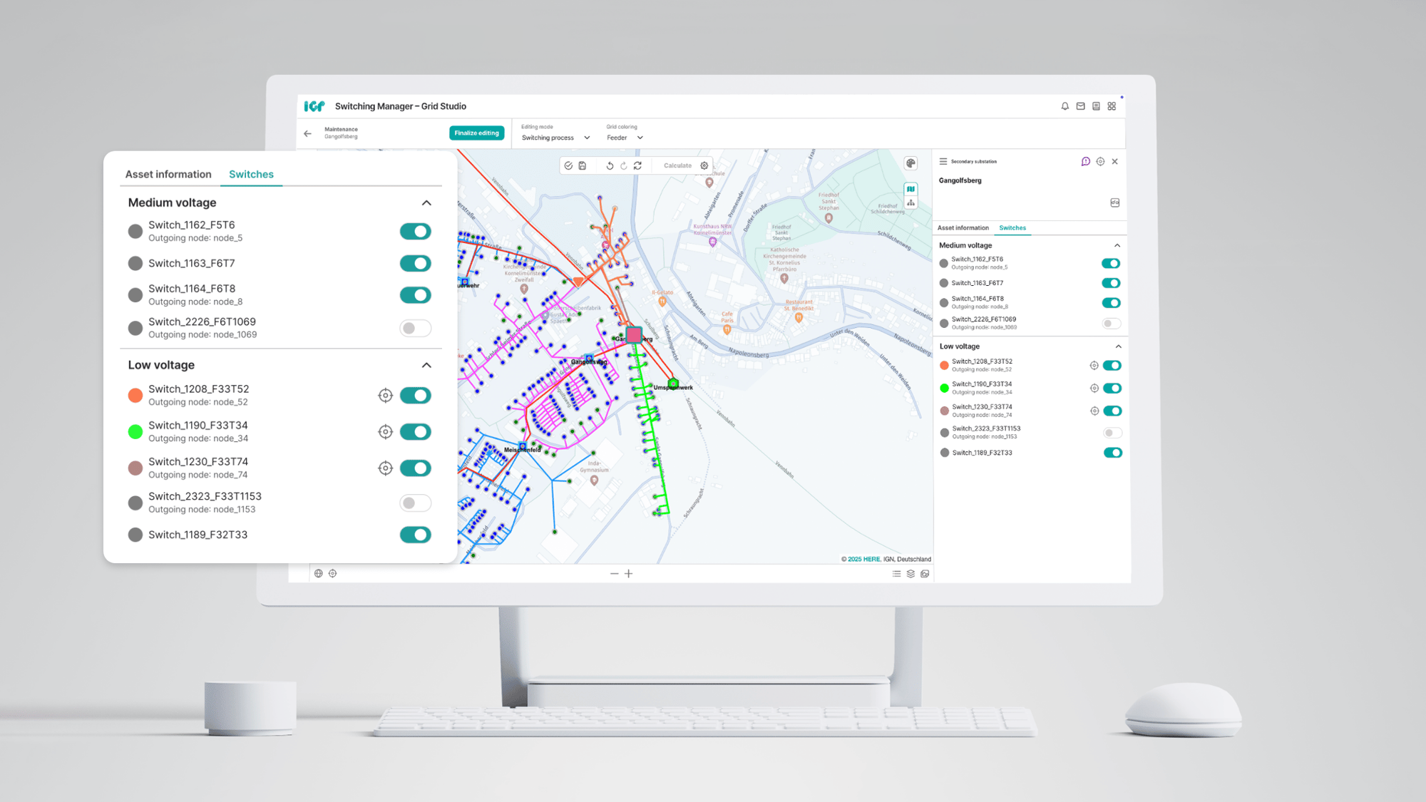 Switching manager for LV and MV - envelio