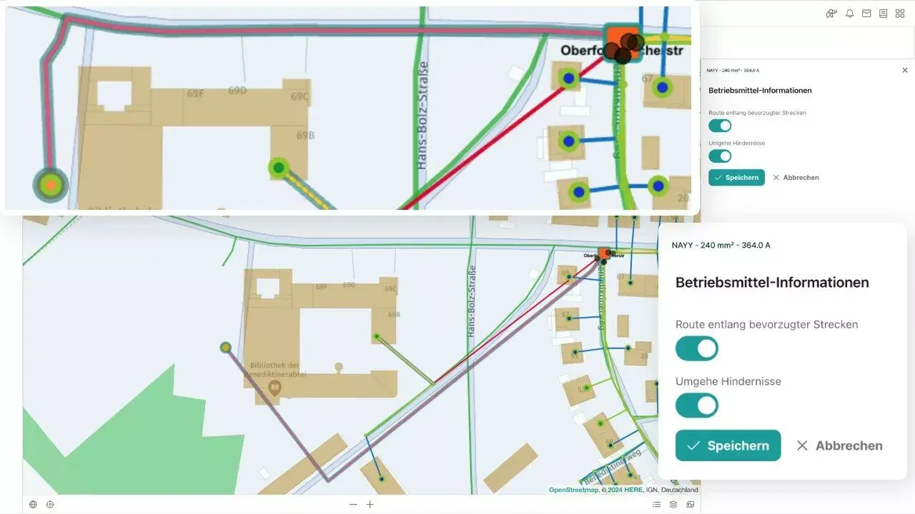 Automatisierte Berechnung bester Routing-Optionen