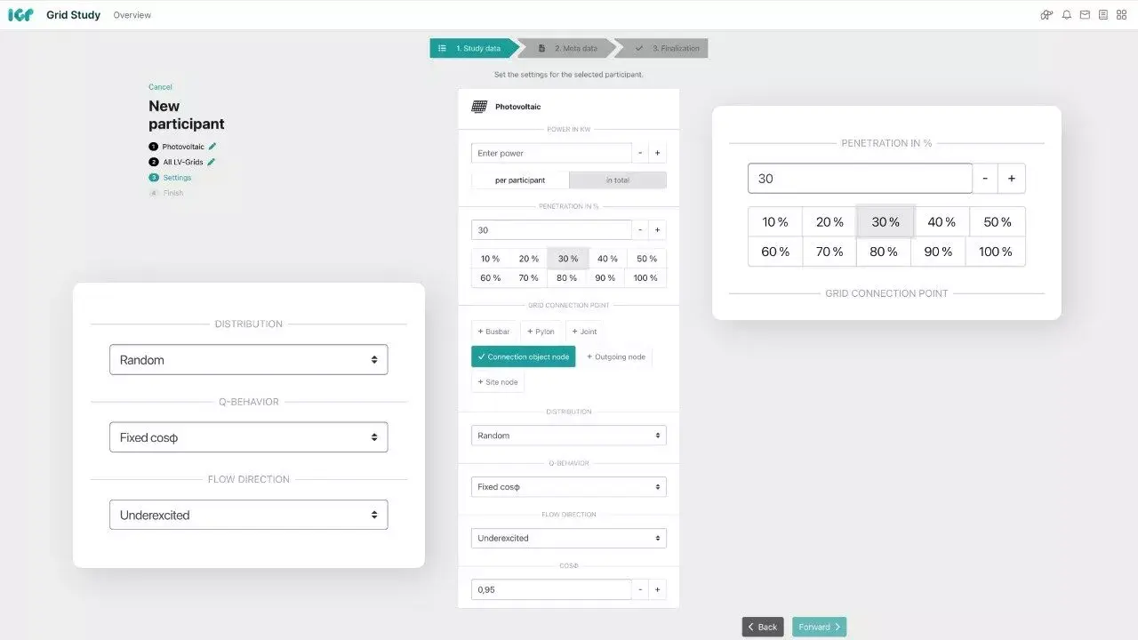 Easy specification of framework data for scenarios