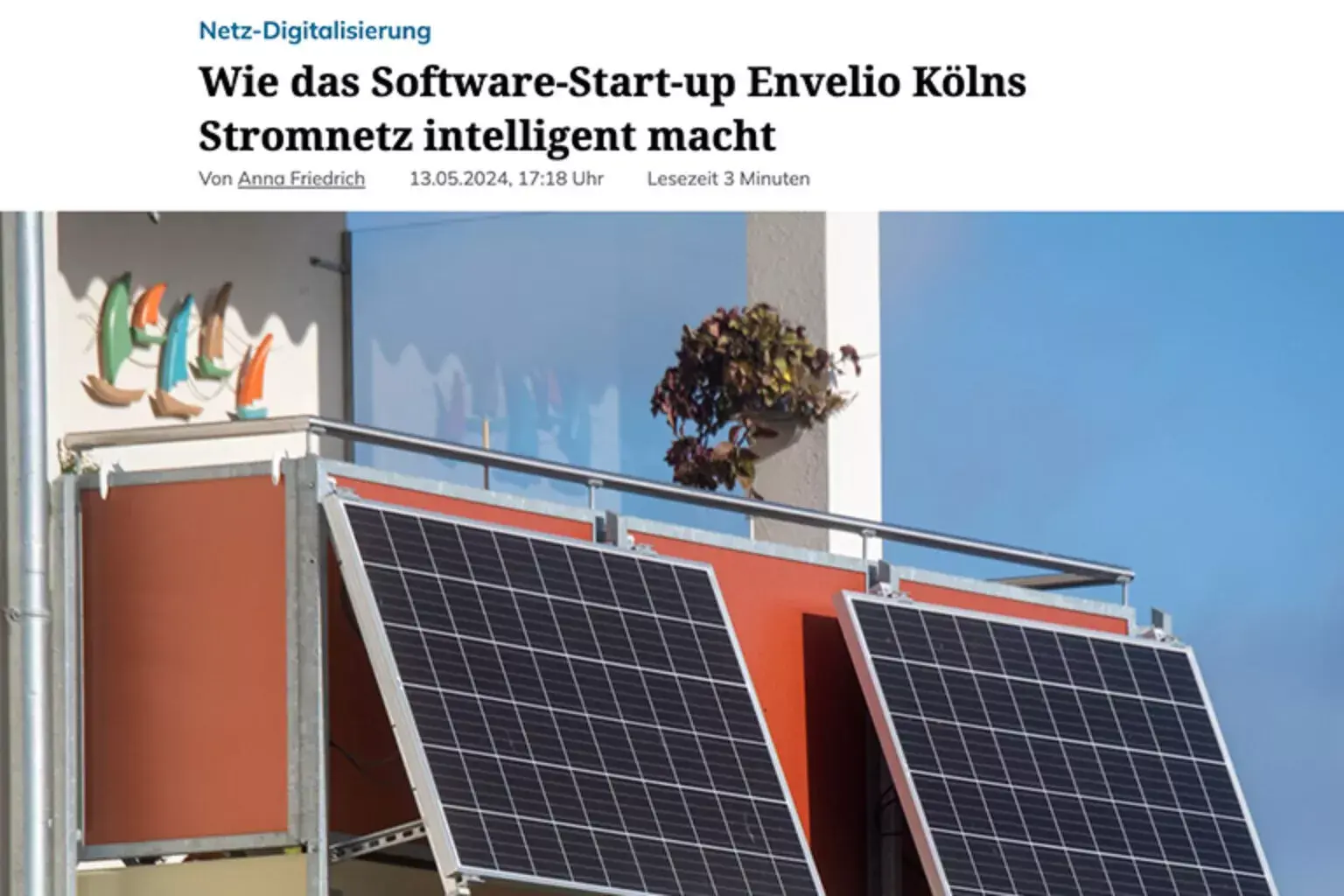 Wie das Software-Start-up Envelio Kölns Stromnetz intelligent macht