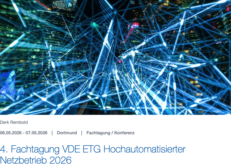 VDE ETG Hochautomatisierter Netzbetrieb